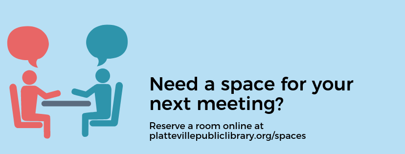 Need a space for a meeting? Click here to reserve a library meeting room